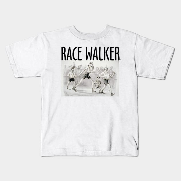 Race Walker Kids T-Shirt by teepossible